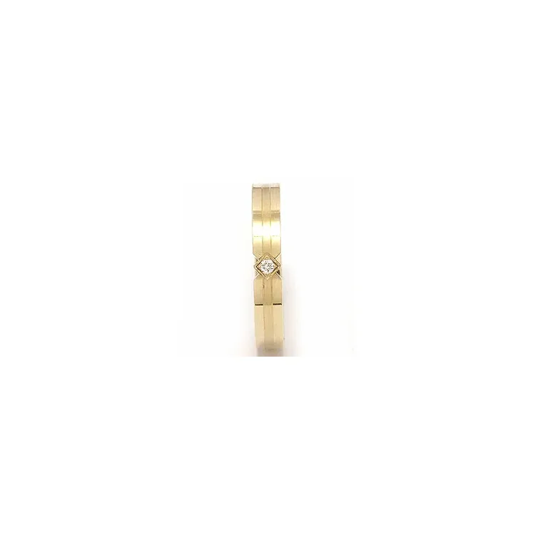 dame vielsesring i 14 karat guld 0,018 ct