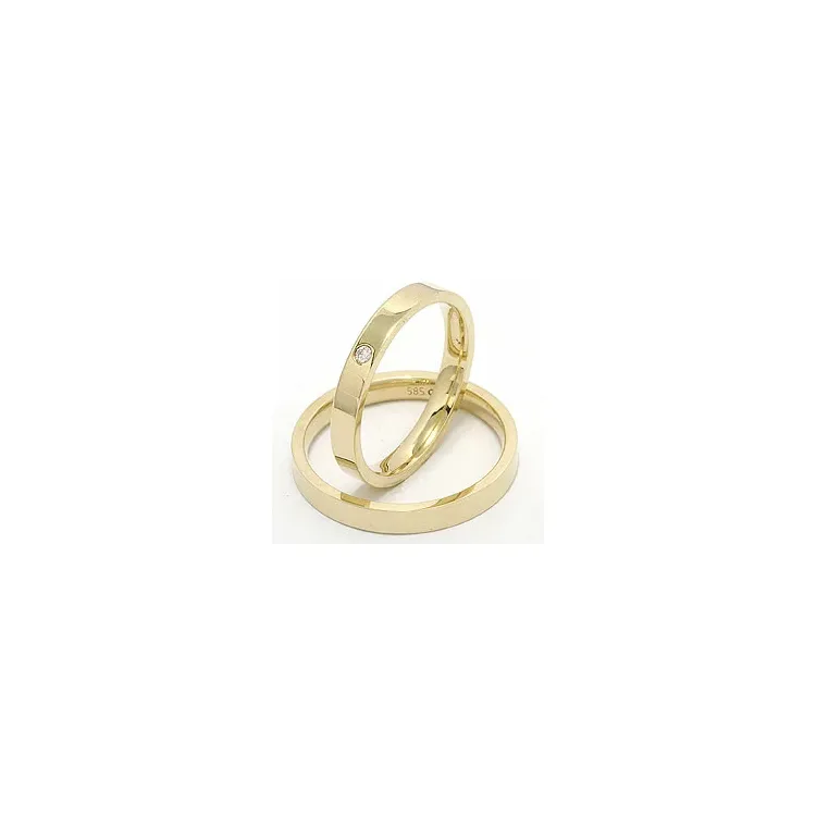 Vielsesringe i 9 karat guld 0,02 ct