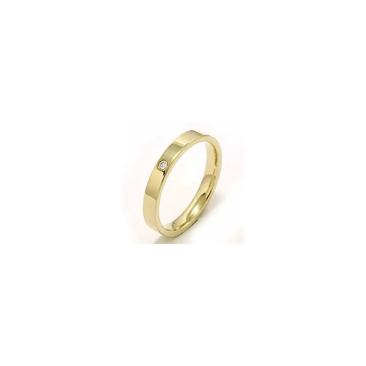 Vielsesring i 9 karat guld 0,02 ct