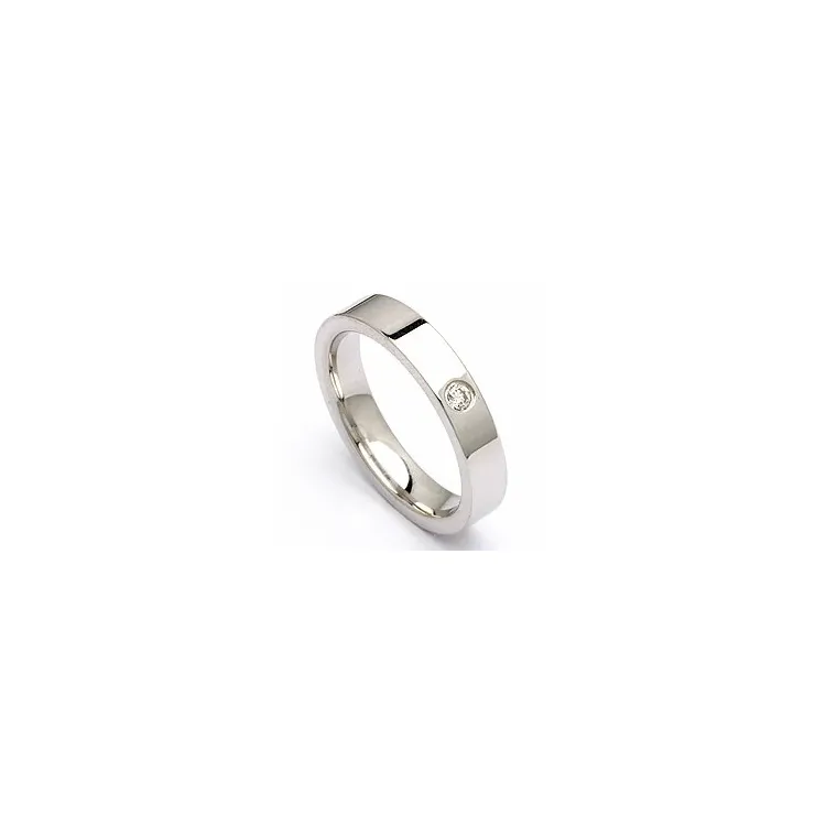 Vielsesring i sølv 0,05 ct