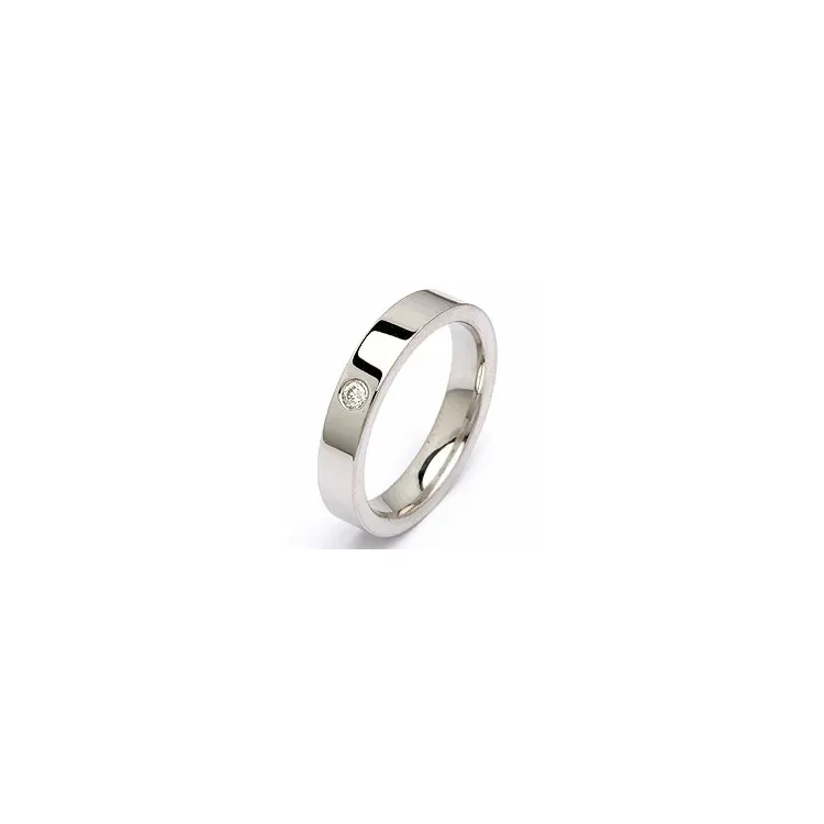 Vielsesring i sølv 0,05 ct