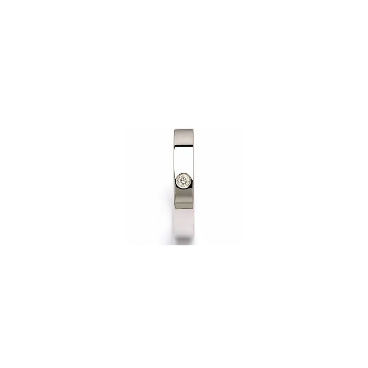 Vielsesring i sølv 0,05 ct