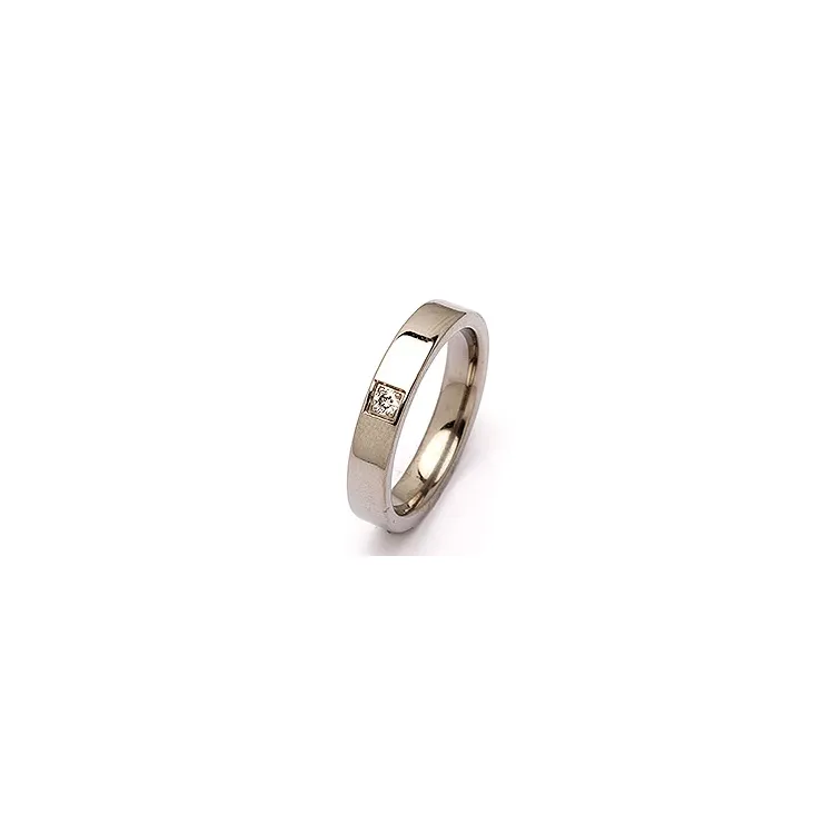 Vielsesring i titanium 0,05 ct