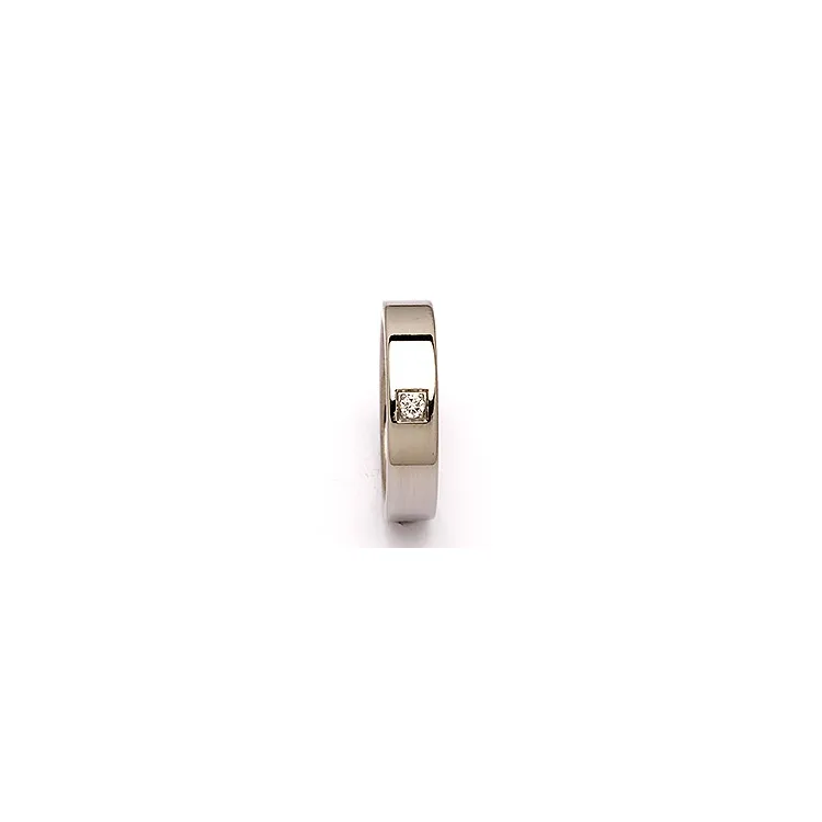 Vielsesring i titanium 0,05 ct