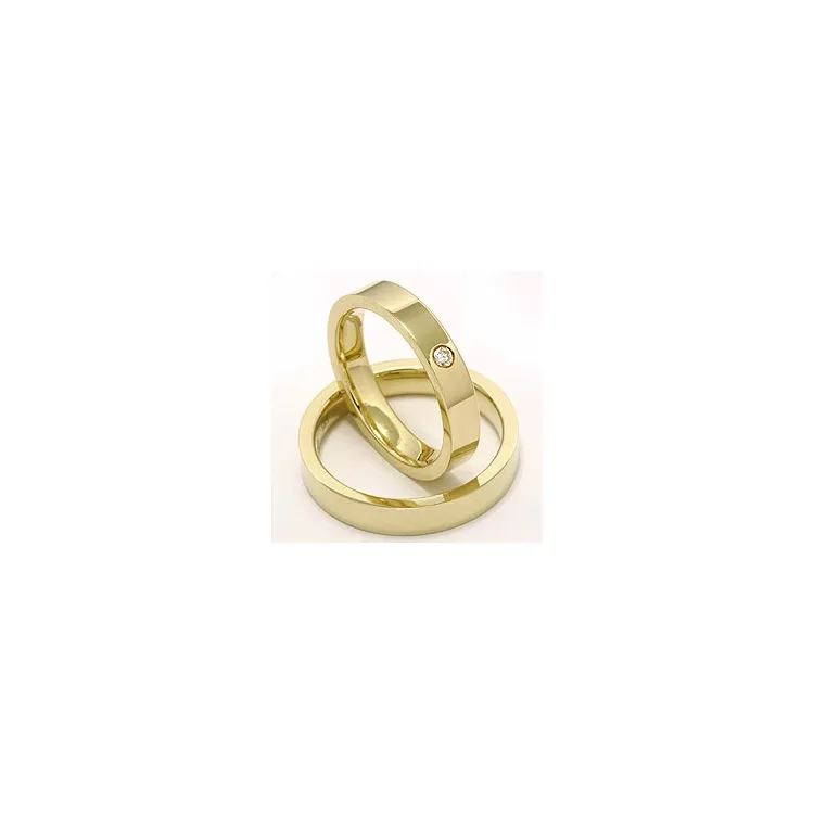 Vielsesringe i 9 karat guld 0,05 ct