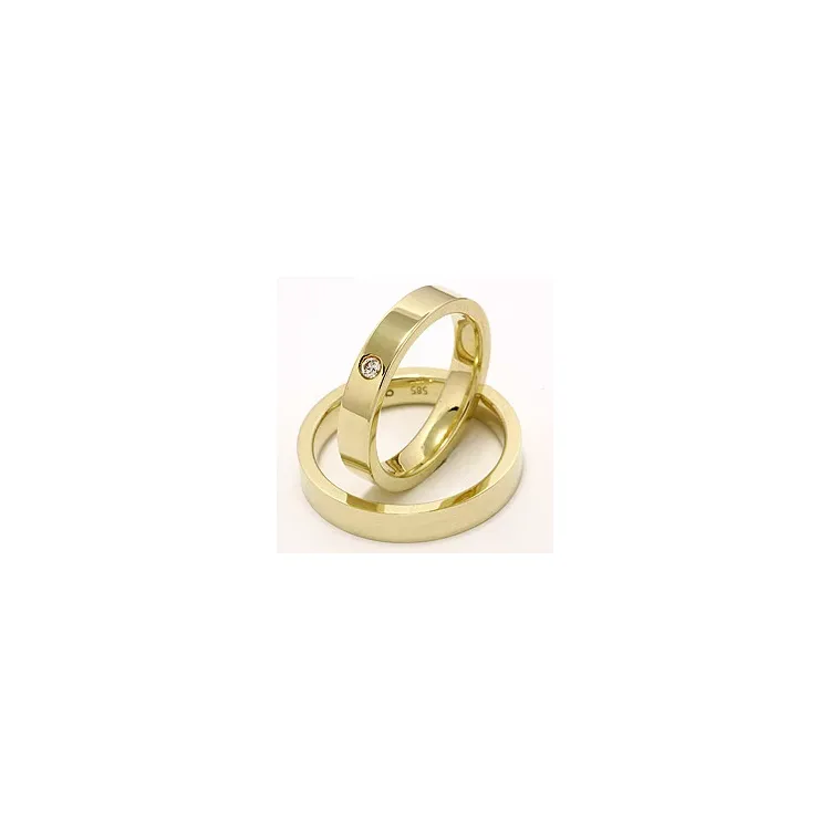 Vielsesringe i 9 karat guld 0,05 ct