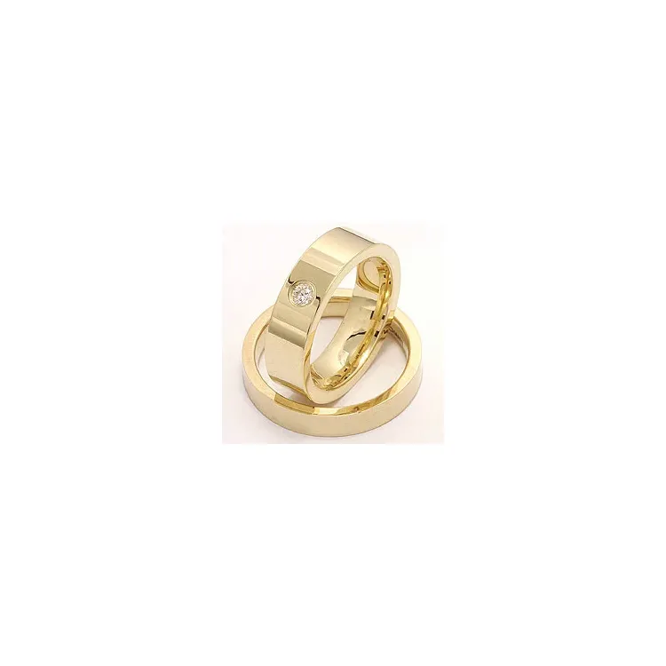 Vielsesringe i 9 karat guld 0,10 ct
