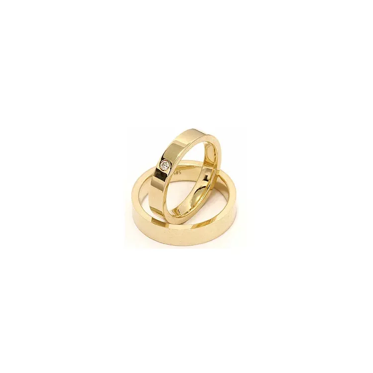 Vielsesringe i 9 karat guld 0,02 ct