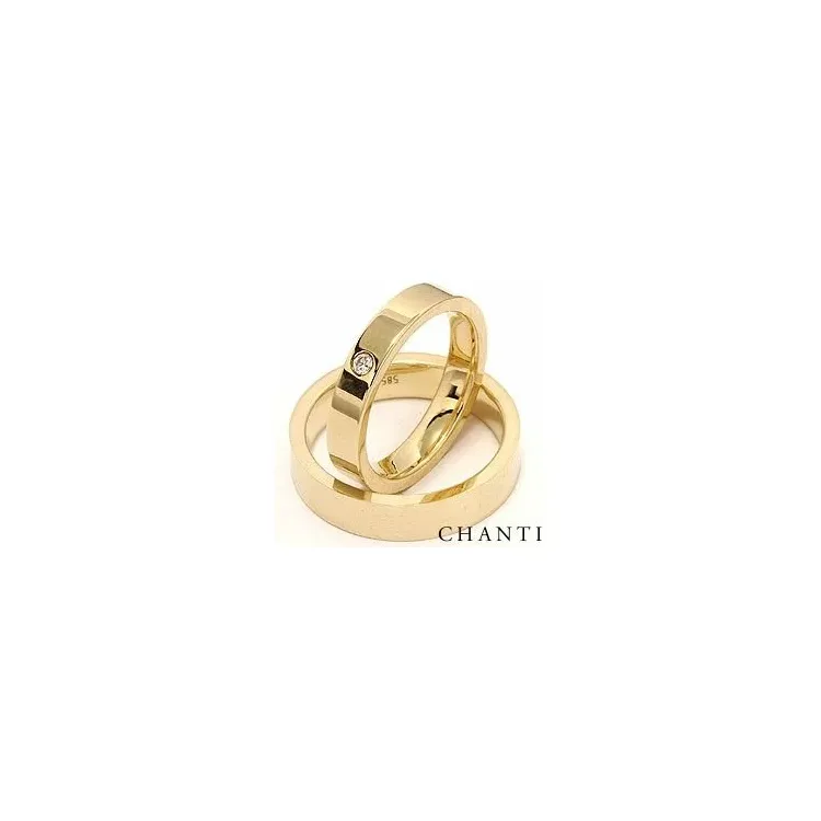 Vielsesringe i 9 karat guld 0,05 ct