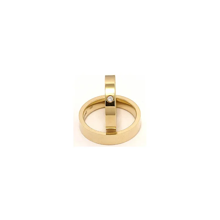 Vielsesringe i 9 karat guld 0,05 ct