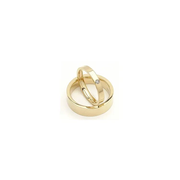 Vielsesringe i 9 karat guld 0,02 ct