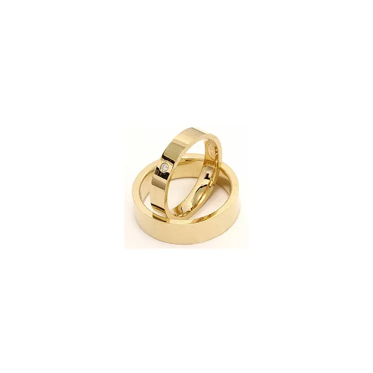 Vielsesringe i 9 karat guld 0,02 ct