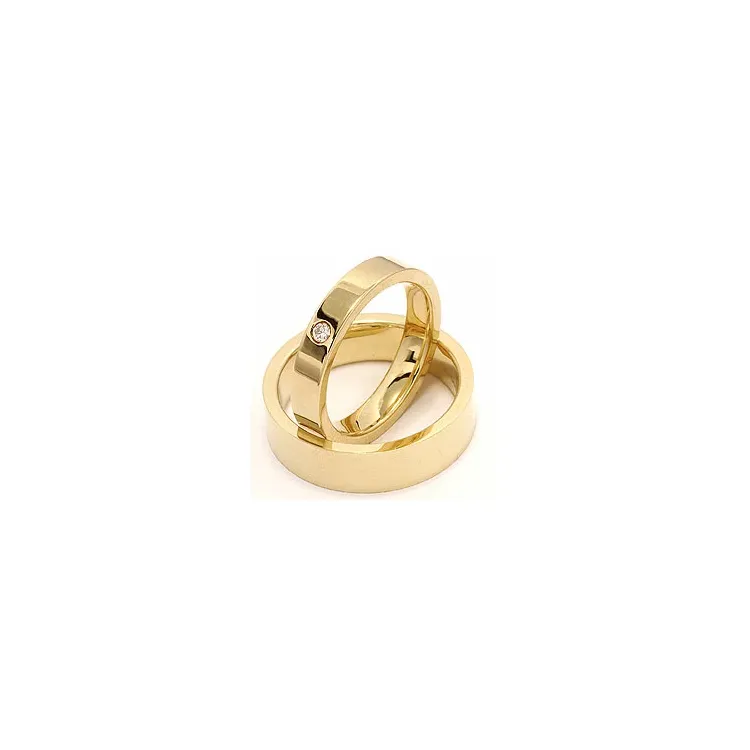 Vielsesringe i 9 karat guld 0,05 ct