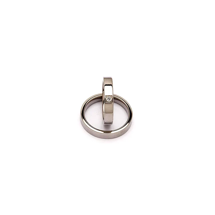 Vielsesringe i titanium 0,05 ct