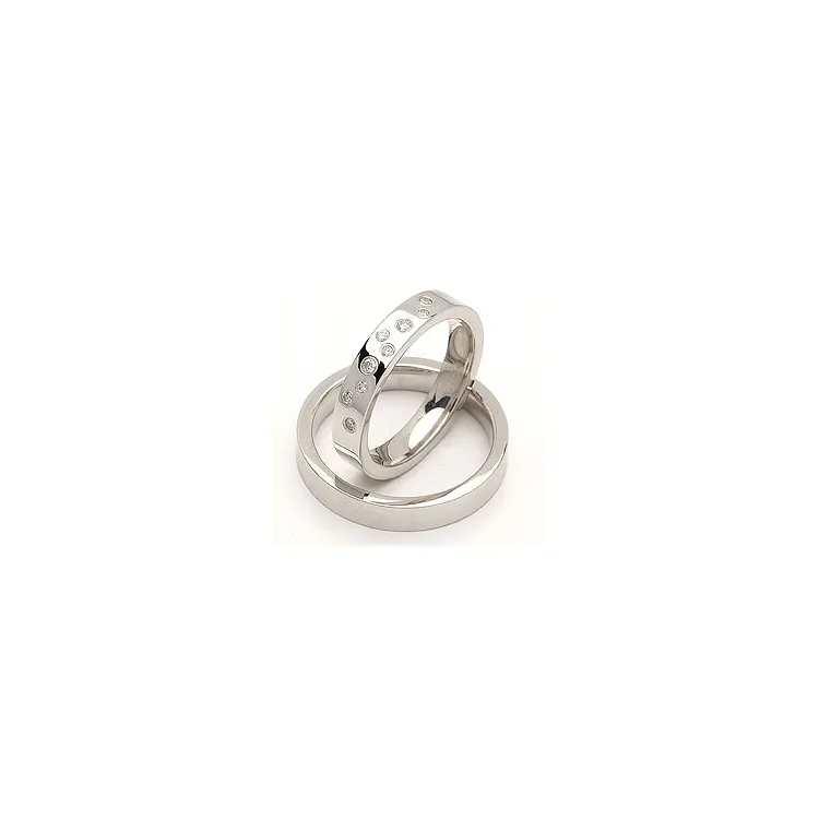 Vielsesringe i sølv 0,126 ct