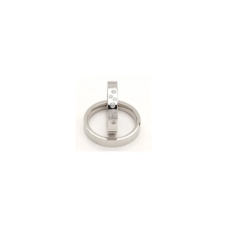 Vielsesringe i sølv 0,126 ct