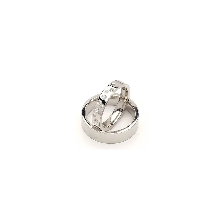 Vielsesringe i sølv 0,126 ct