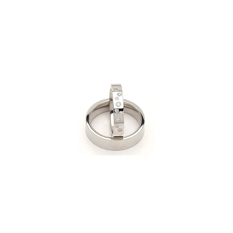 Vielsesringe i sølv 0,126 ct