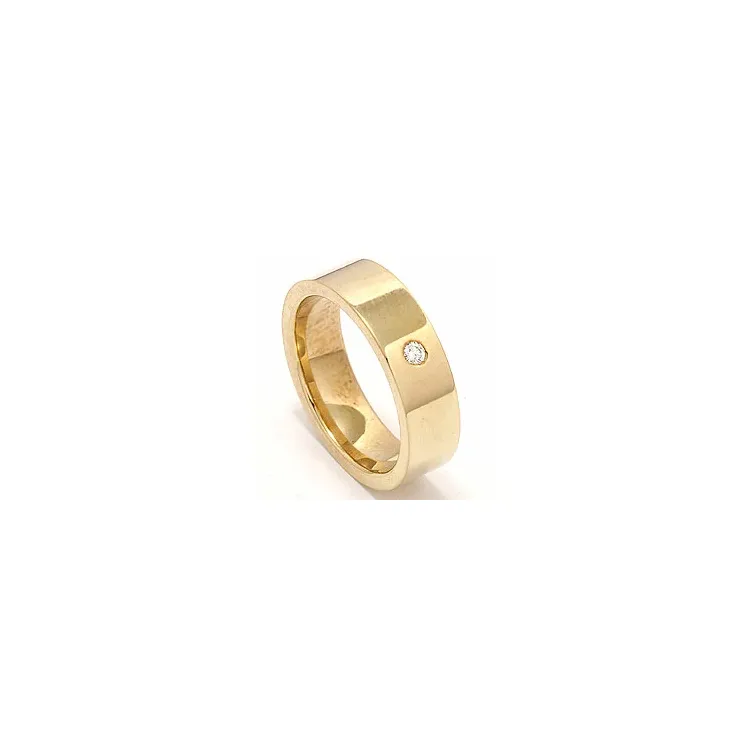 Vielsesring i 9 karat guld 0,05 ct