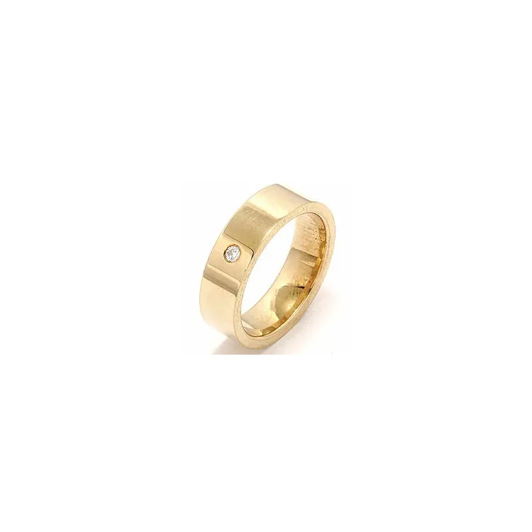 Vielsesring i 9 karat guld 0,05 ct