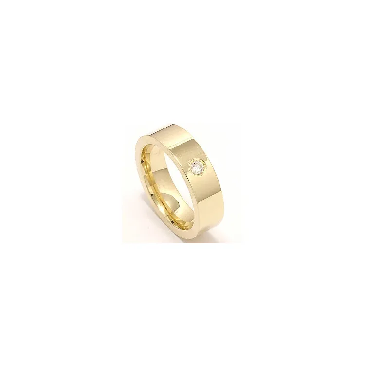 Vielsesring i 9 karat guld 0,1 ct