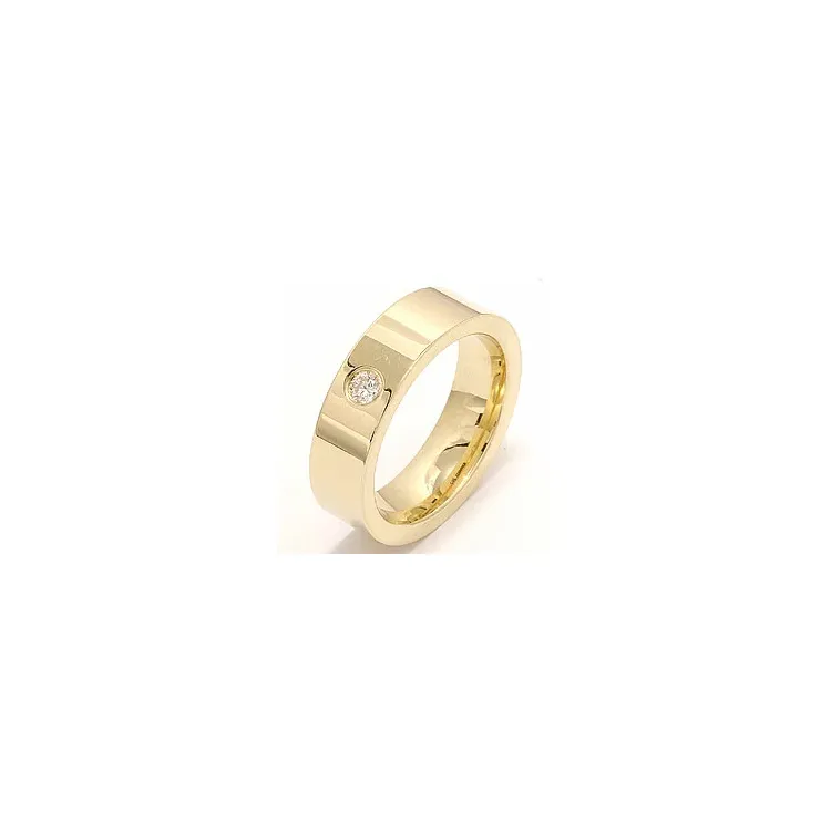 Vielsesring i 9 karat guld 0,1 ct