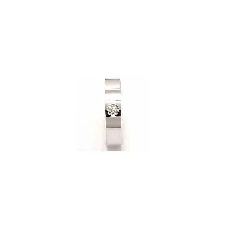 Vielsesring i 14 karat hvidguld 0,10 ct