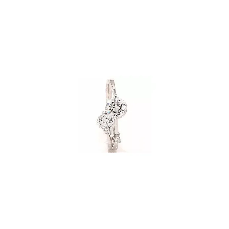 zirkon ring i rhodineret sølv