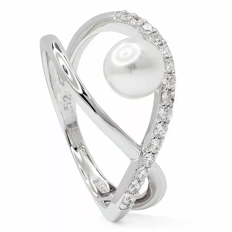 ring i rhodineret sølv