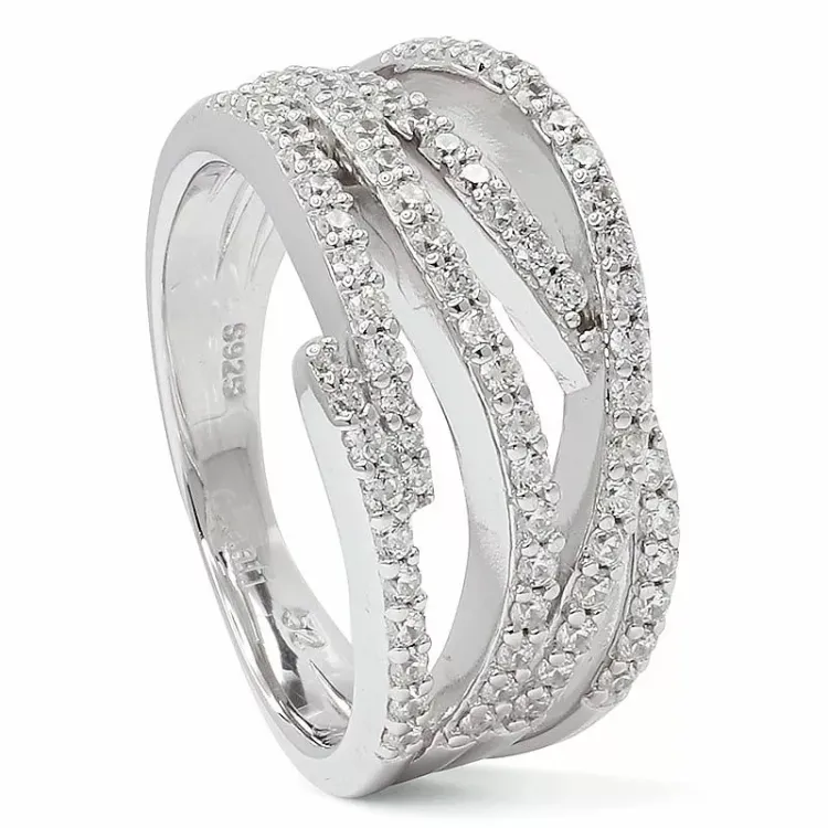 ring i rhodineret sølv