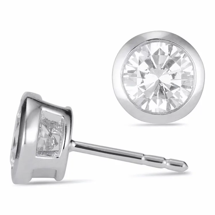 7,5 mm zirkon ørestikker i sølv