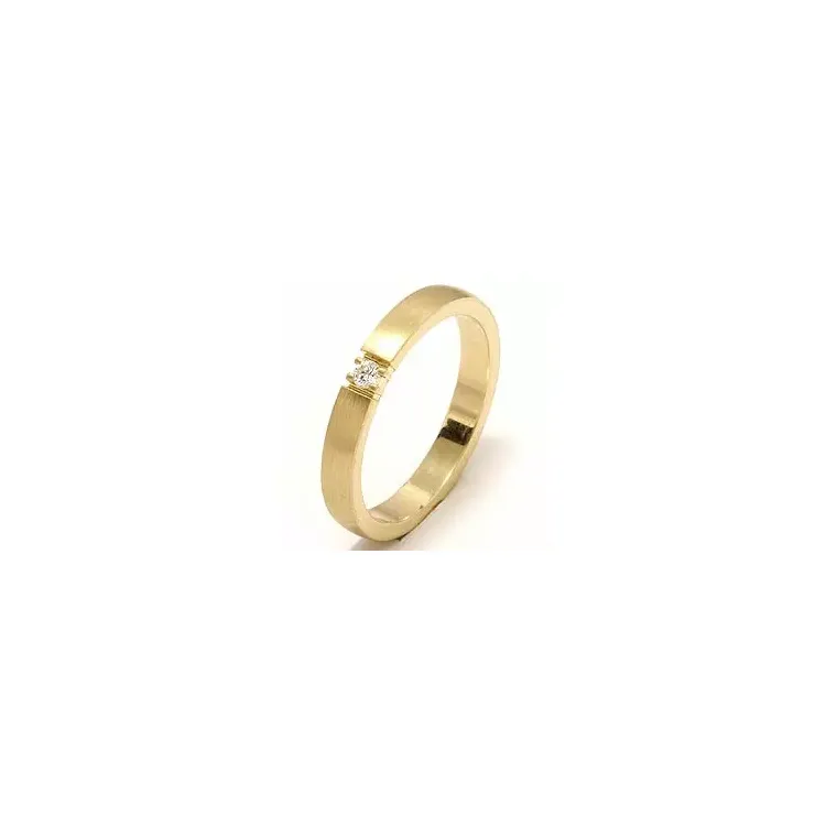 alliancering i 14 karat guld 1 x 0,05 ct