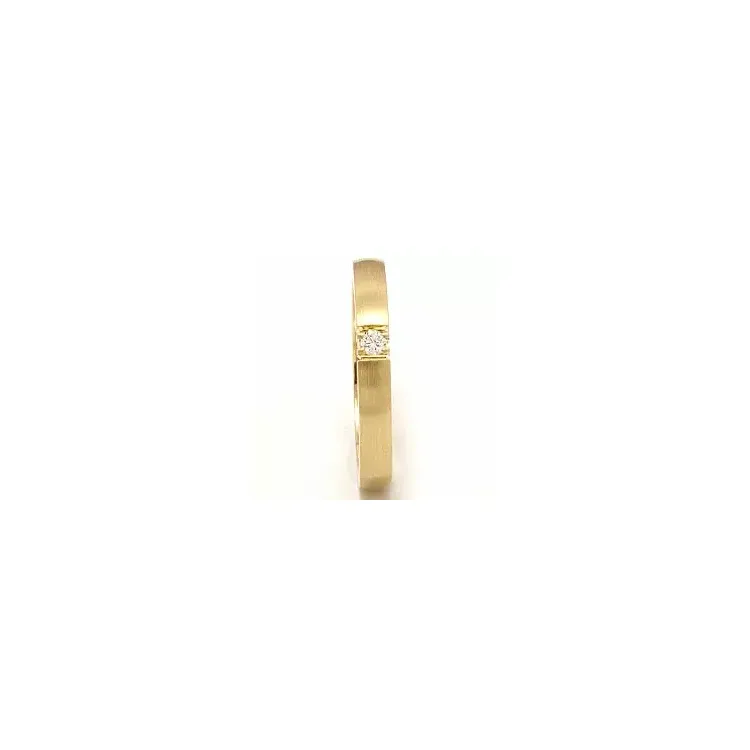 alliancering i 14 karat guld 1 x 0,05 ct