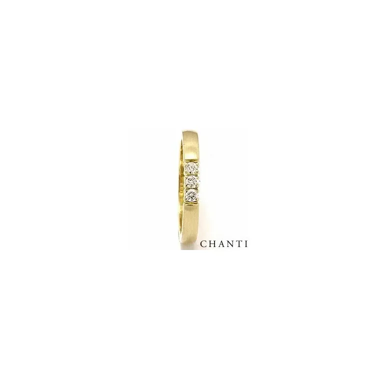 alliancering i 14 karat guld 0,05 ct