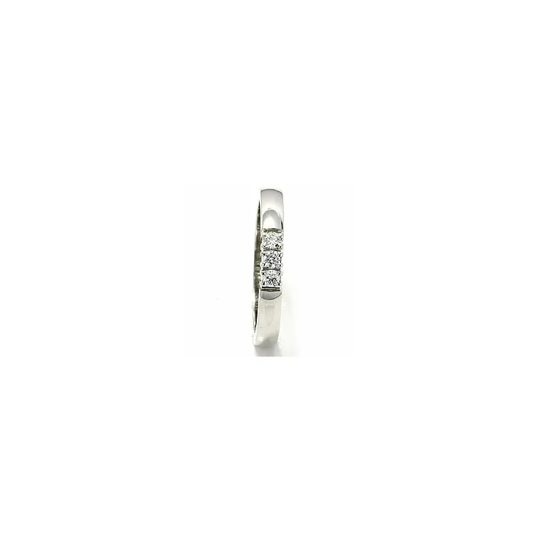 alliancering i 14 karat hvidguld 0,05 ct
