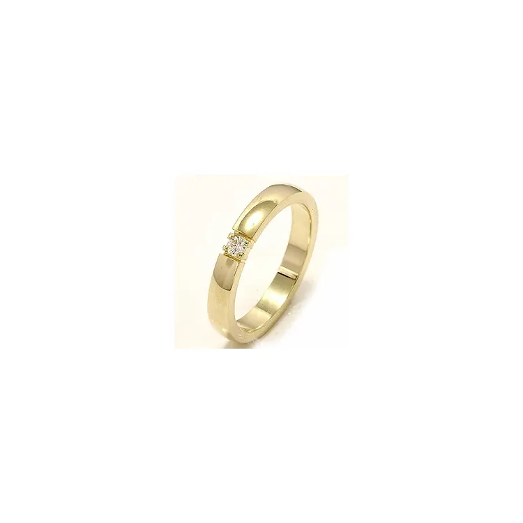 alliancering i 14 karat guld 1 x 0,07 ct