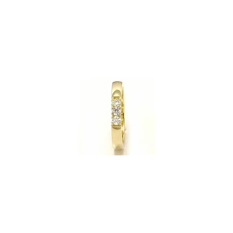 alliancering i 14 karat guld 3 x 0,07 ct
