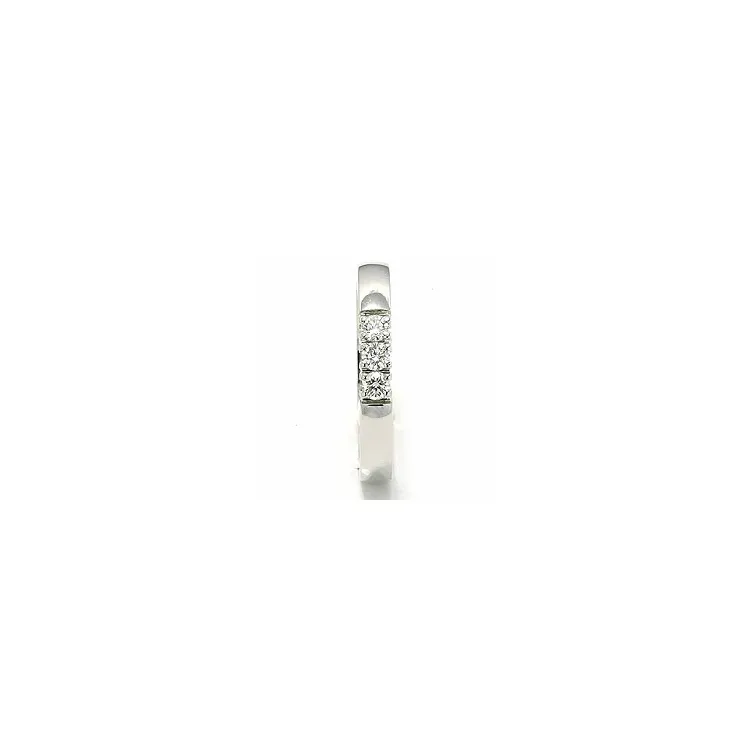 alliancering i 14 karat hvidguld 3 x 0,07 ct