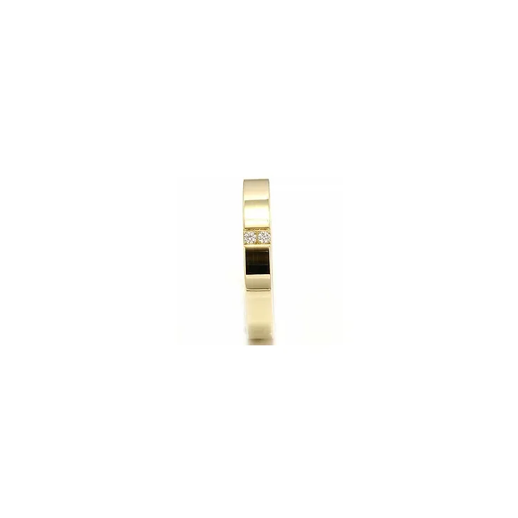 Elegant smal vielsesring i 14 karat guld 2 x 0,018 ct