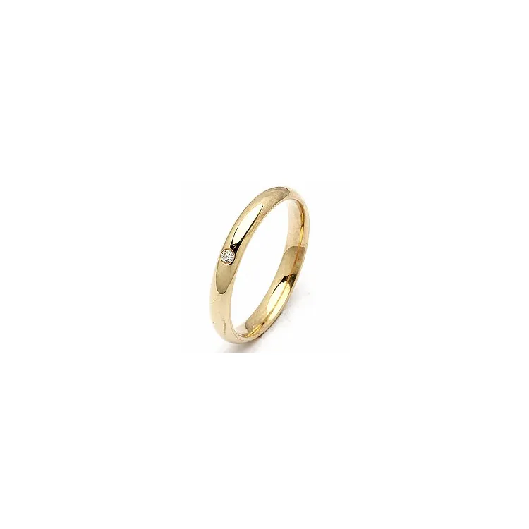 Vielsesring i 14 karat guld 0,025 ct