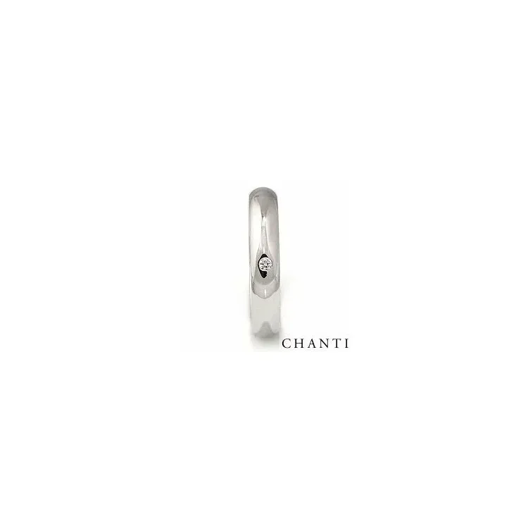 Vielsesring i 14 karat hvidguld 0,025 ct