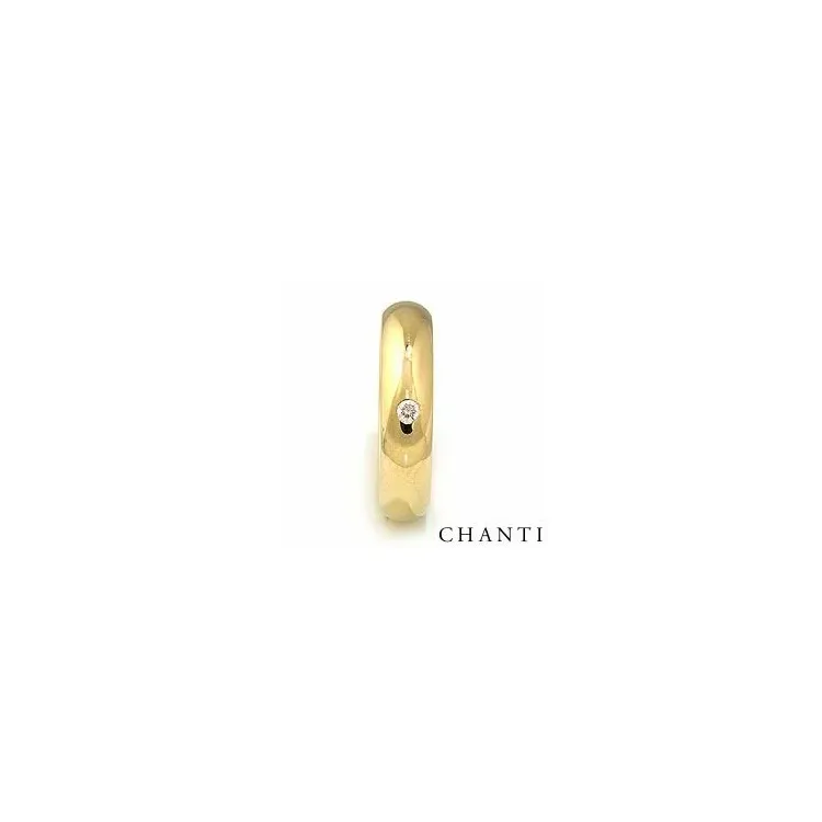 Vielsesring i 14 karat guld 0,05 ct