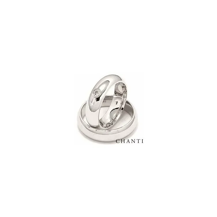 diamant vielsesringe i 14 karat hvidguld 0,10 ct - sæt