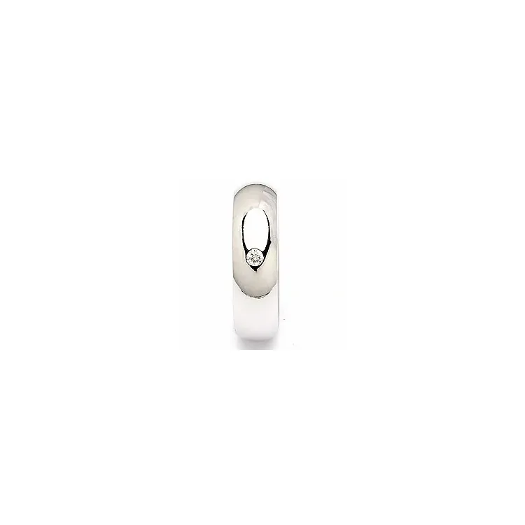 brillant vielsesring i 14 karat hvidguld 0,05 ct