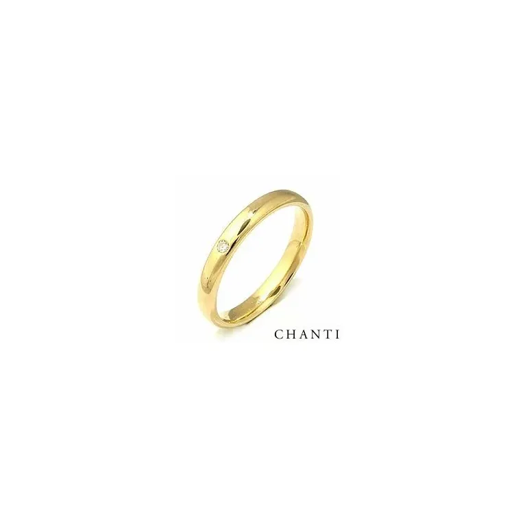 Vielsesring i 14 karat guld 0,025 ct