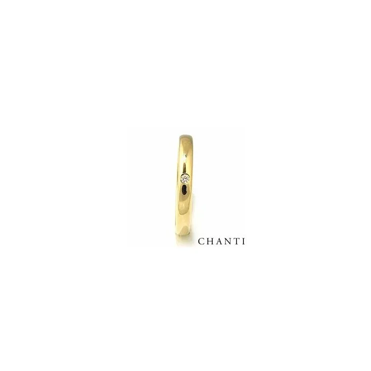Vielsesring i 14 karat guld 0,025 ct