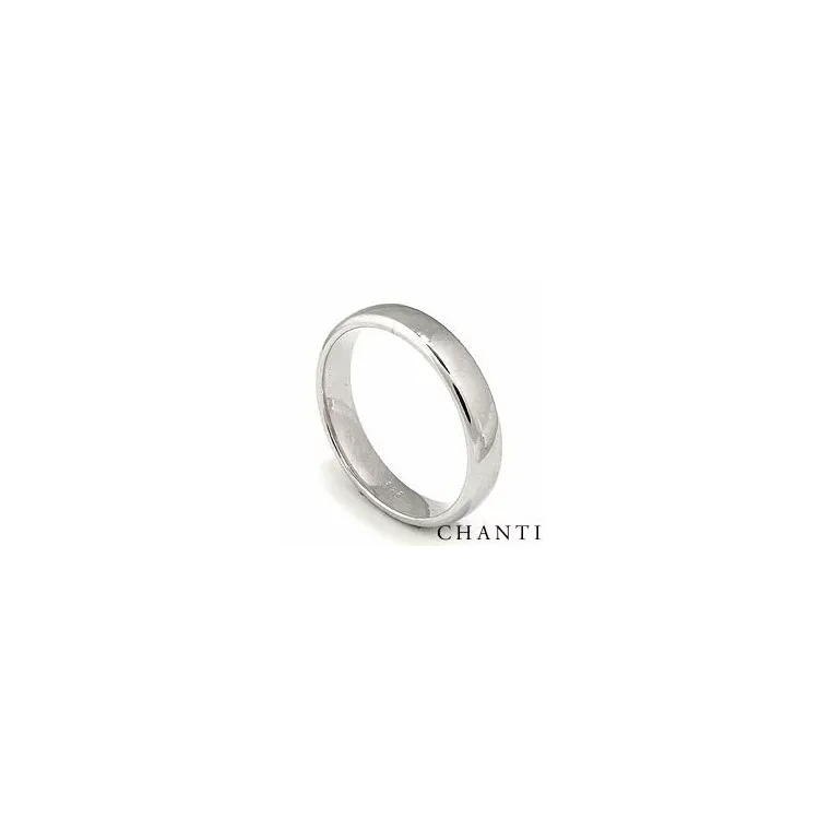 Blank vielsesring i 14 karat hvidguld