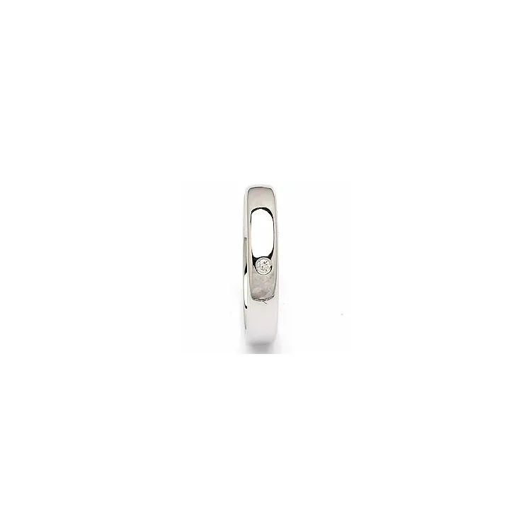 vielsesring i 14 karat hvidguld 0,025 ct