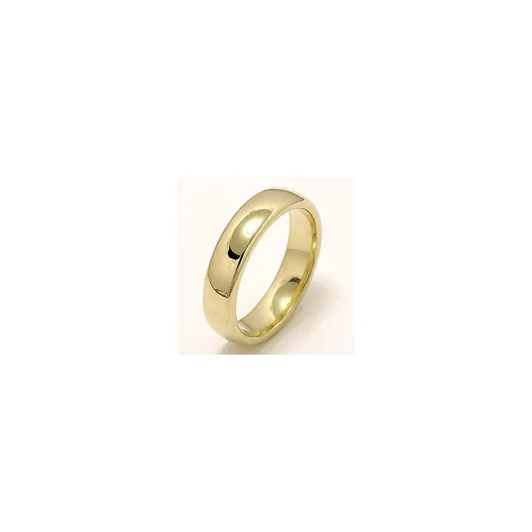 oval vielsesring i 14 karat guld