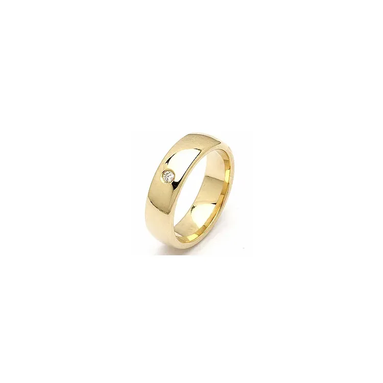 diamant vielsesring i 14 karat guld 0,05 ct